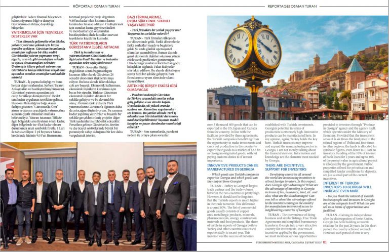 Turcomoney dergisinde GÜRTİAD Başkanı Sayın Osman Turan’ın röportajı